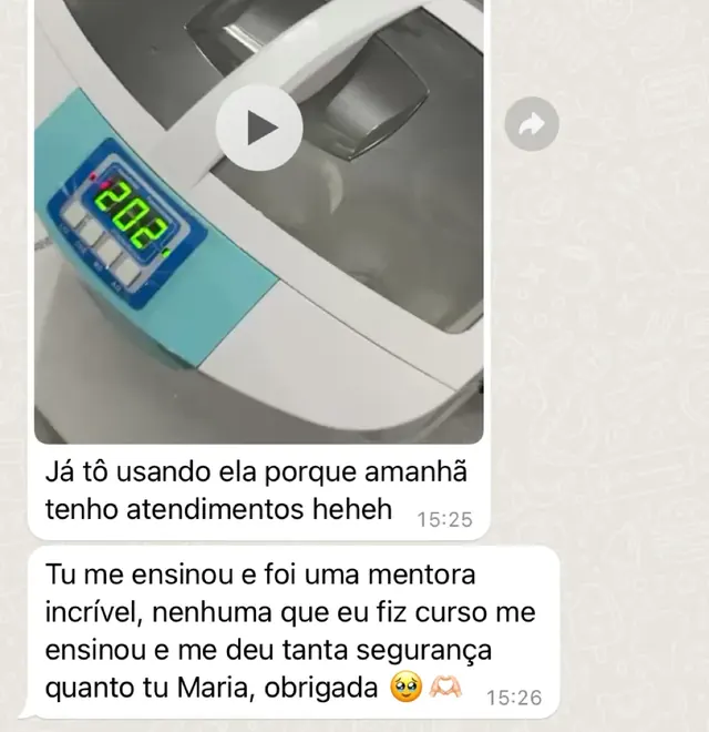 Print de depoimento: nenhum curso me ensinou e me deu tanta segurança